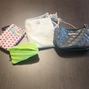 White and Black Quilted Women's Bag